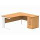 Core Corner Desk With Desk High Pedestal